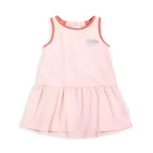 NEW Miles The Label Baby Girl Playwear Softball Logo Cotton Slip Sun Tank Dress